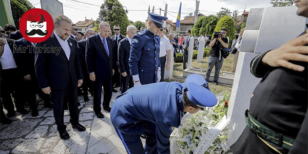 بازدید اردوغان از مزار شهدا در بوسنی و هرزگوین