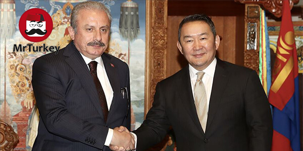 دیدار رئیس مجلس ترکیه با رئیس‌جمهور مغولستان در اولان باتور