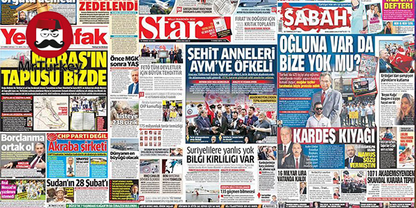 عناوین روزنامه‌های 30 ژوئیه 2019 در ترکیه