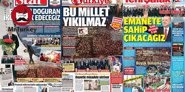 مهم‌ترین عناوین روزنامه‌های 16 ژوئیه 2019 در ترکیه